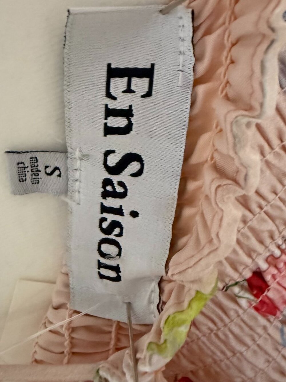 En Saison NWT Pink Cocktail Print Satin Midi Dress S - Picture 11 of 13